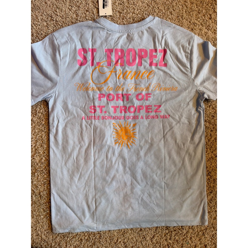 Art Class Kids St Tropez French Riviera Graphic T-Shirt Blue Size L 10/12 NWT - Picture 4 of 4